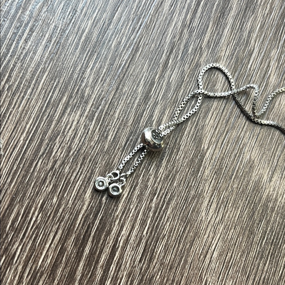 Dainty Silver Bracelet with Opal Accent - Picture 4 of 4